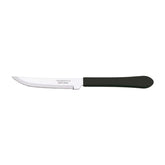 Cuchillo asado de 4 pulgadas Tramontina Leme con hoja dentada y mango negro ergonómico.